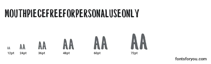 MouthpieceFreeForPersonalUseOnly Font Sizes