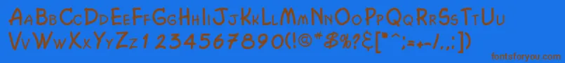 ChasmNormal Font – Brown Fonts on Blue Background