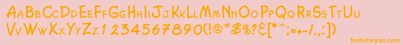 ChasmNormal Font – Orange Fonts on Pink Background