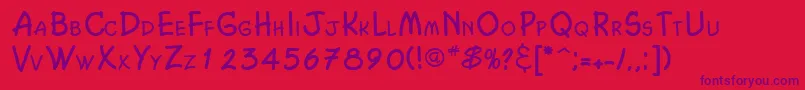 ChasmNormal Font – Purple Fonts on Red Background