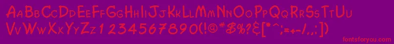 ChasmNormal Font – Red Fonts on Purple Background