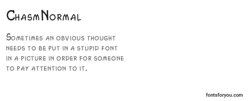 Review of the ChasmNormal Font