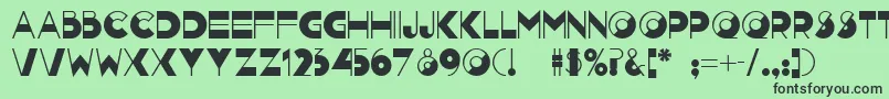 Nightcap ffy Font – Black Fonts on Green Background