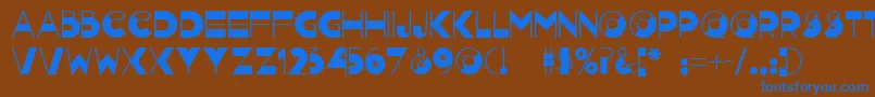 Nightcap ffy Font – Blue Fonts on Brown Background