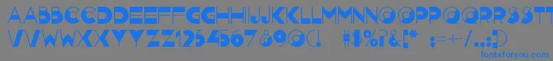 Nightcap ffy Font – Blue Fonts on Gray Background