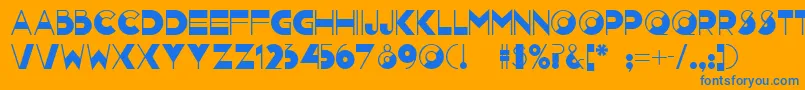 Nightcap ffy Font – Blue Fonts on Orange Background