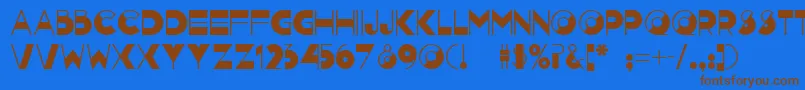 Nightcap ffy Font – Brown Fonts on Blue Background