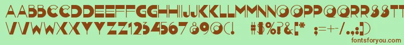 Nightcap ffy Font – Brown Fonts on Green Background