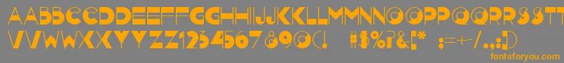 Nightcap ffy Font – Orange Fonts on Gray Background