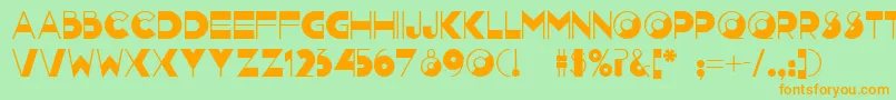 Nightcap ffy Font – Orange Fonts on Green Background