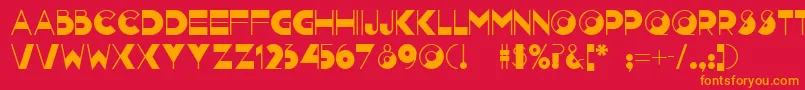 Nightcap ffy Font – Orange Fonts on Red Background