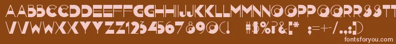 Nightcap ffy Font – Pink Fonts on Brown Background