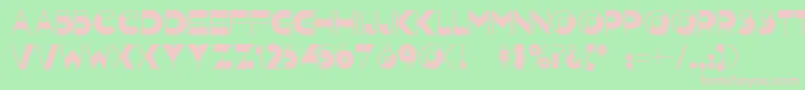 フォントNightcap ffy – 緑の背景にピンクのフォント