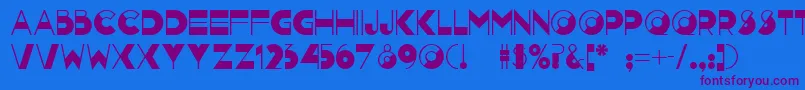 Nightcap ffy Font – Purple Fonts on Blue Background
