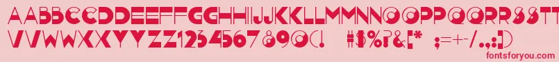 Nightcap ffy Font – Red Fonts on Pink Background