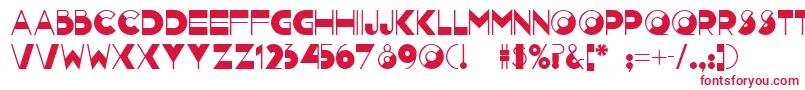 Nightcap ffy Font – Red Fonts on White Background