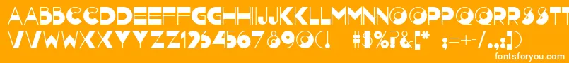 Nightcap ffy Font – White Fonts on Orange Background