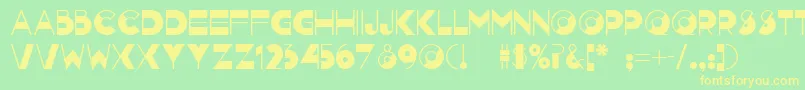 Nightcap ffy Font – Yellow Fonts on Green Background
