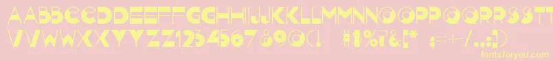 Nightcap ffy Font – Yellow Fonts on Pink Background