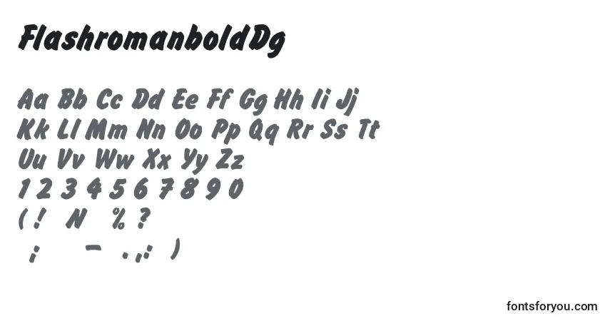FlashromanboldDg-fontti – aakkoset, numerot, erikoismerkit