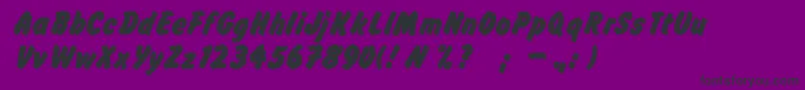 Czcionka FlashromanboldDg – czarne czcionki na fioletowym tle