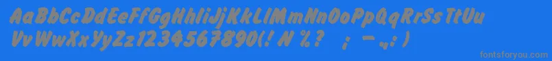 FlashromanboldDg-Schriftart – Graue Schriften auf blauem Hintergrund