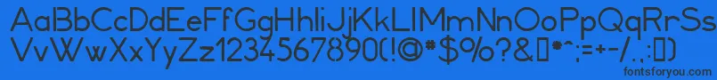 Minerva1 Font – Black Fonts on Blue Background