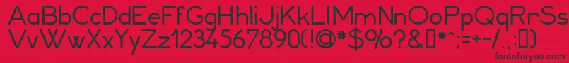 Minerva1 Font – Black Fonts on Red Background