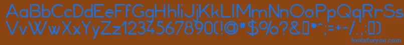 Minerva1 Font – Blue Fonts on Brown Background