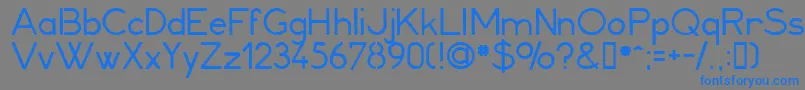 フォントMinerva1 – 灰色の背景に青い文字