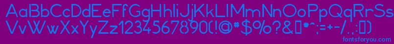 Minerva1 Font – Blue Fonts on Purple Background