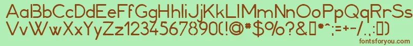 Minerva1 Font – Brown Fonts on Green Background