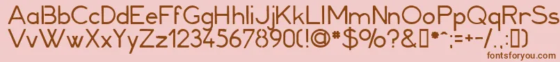 Minerva1 Font – Brown Fonts on Pink Background