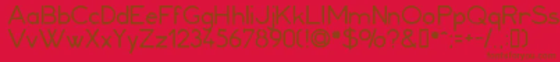 Minerva1 Font – Brown Fonts on Red Background