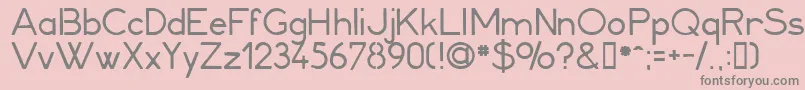 Minerva1 Font – Gray Fonts on Pink Background