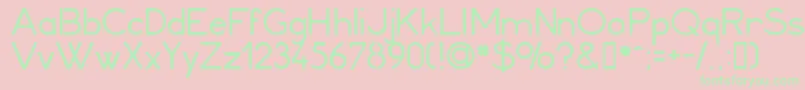 Minerva1 Font – Green Fonts on Pink Background