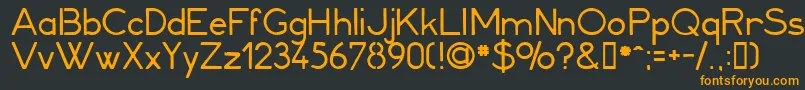 Minerva1 Font – Orange Fonts on Black Background