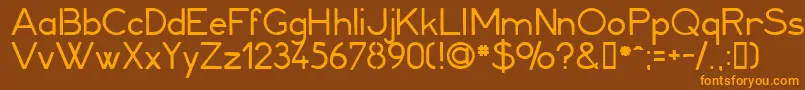 Minerva1 Font – Orange Fonts on Brown Background