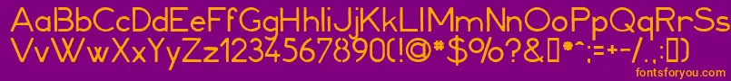 Minerva1 Font – Orange Fonts on Purple Background