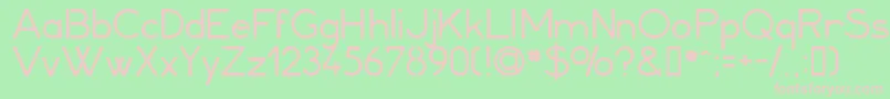 Minerva1 Font – Pink Fonts on Green Background