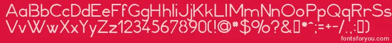 Minerva1 Font – Pink Fonts on Red Background