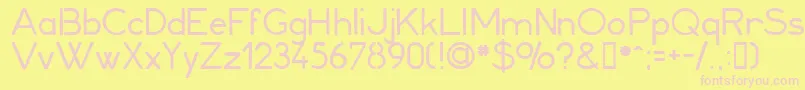 Minerva1 Font – Pink Fonts on Yellow Background