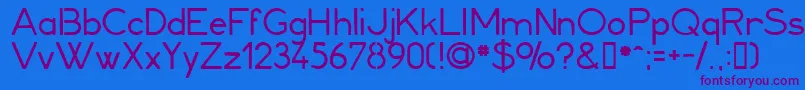 Minerva1 Font – Purple Fonts on Blue Background