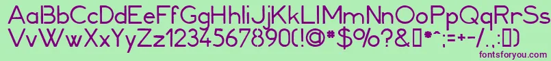 Minerva1 Font – Purple Fonts on Green Background