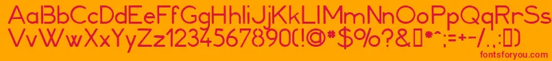 Minerva1 Font – Red Fonts on Orange Background