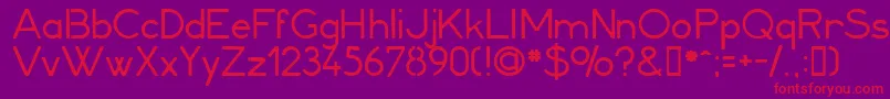 Minerva1 Font – Red Fonts on Purple Background