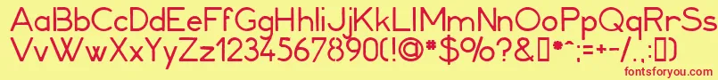 Minerva1 Font – Red Fonts on Yellow Background