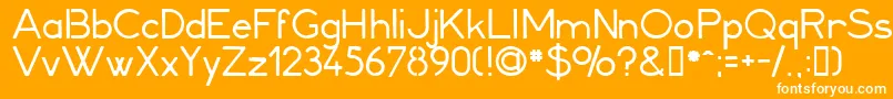 Minerva1 Font – White Fonts on Orange Background