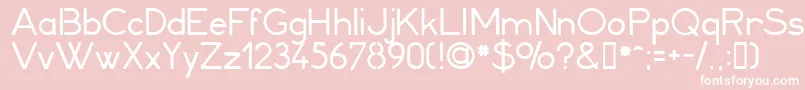 Minerva1 Font – White Fonts on Pink Background