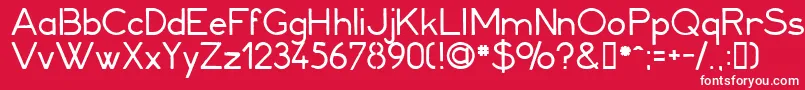 Minerva1 Font – White Fonts on Red Background